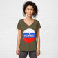 Kein Krieg mit Russland Damen-T-Shirt mit V-Ausschnitt